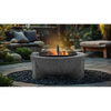 Dellonda Round MgO Fire Pit with BBQ Grill & Safety Mesh Screen 75cm - Dark Grey