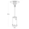 Dellonda Outdoor Garden Gas Patio Heater 13kW Commercial & Domestic Use, Stainless Steel
