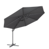 Dellonda Cantilever Parasol with 360° Rotation, Tilt & Cover 3m - Grey