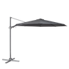 Dellonda Cantilever Parasol with 360° Rotation, Tilt & Cover 3m - Grey