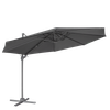 Dellonda Cantilever Parasol with 360° Rotation, Tilt & Cover 3m - Grey