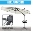 Dellonda Cantilever Parasol with 360° Rotation, Tilt & Cover 3m - Cream