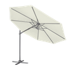 Dellonda Cantilever Parasol with 360° Rotation, Tilt & Cover 3m - Cream