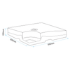Dellonda Fillable Parasol Base, Water/Sand Fill 92L 4pc