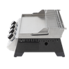 Dellonda 4 Burner Stainless Steel Portable Gas Plancha with Warming Rack 10kW