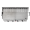Dellonda 4 Burner Stainless Steel Portable Gas Plancha with Warming Rack 10kW