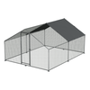 Dellonda Walk-In Galvanized Steel Chicken Run with Roof Cover & PVC Coated Chicken Wire