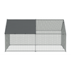 Dellonda Walk-In Galvanized Steel Chicken Run with Roof Cover & PVC Coated Chicken Wire