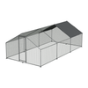 Dellonda Walk-In Galvanized Steel Chicken Run with Roof Cover & PVC Coated Chicken Wire