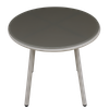 Dellonda Como Steel Bistro Set with Tempered Glass Tabletop 3pc