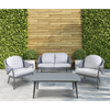 Dellonda Echo Aluminium Outdoor Sofa, Chair & Coffee Table Set 4pc