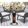 Dellonda Bistro Table with 1200W Heater, 65cm, Black/Stainless Steel