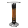 Dellonda Bistro Table with 1600W Heater, 95cm, Black/Stainless Steel