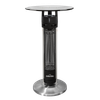 Dellonda Bistro Table with 1600W Heater, 95cm, Black/Stainless Steel