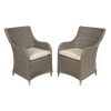 Dellonda Chester Rattan Wicker Outdoor Garden Dining Chairs 2pc