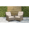 Dellonda Chester Rattan Wicker Outdoor Armchairs 2pc