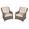 Dellonda Chester Rattan Wicker Outdoor Armchairs 2pc