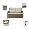 Dellonda Chester Rattan Wicker Outdoor 2-Seater Sofa