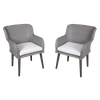 Dellonda Buxton Rattan Wicker Outdoor Chairs Set 2pc