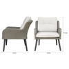 Dellonda Buxton Rattan Wicker Outdoor Chair Set 2pc