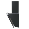 Baridi Angled Chimney Cooker Hood with Touch Controls & Carbon Filters 60cm - Black Glass