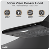 Baridi Visor Cooker Hood Extractor Fan 60cm - Black