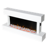 Baridi Wall Mounting Electric Fireplace with LED Flame Effect 46" - White