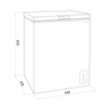Baridi Freestanding Chest Freezer 99L Capacity - White