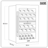 Baridi 57 Bottle Dual Zone Wine Fridge & Cooler 60cm