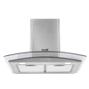 Baridi Curved Glass Cooker Hood with Carbon Filters & LED Lights 60cm - Stainless Steel