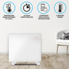 Baridi, Electric Glass Panel Heater 1000W/230V - DH136