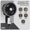 Baridi Pedestal Fan with Manual Control 10" - Grey