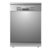 Baridi Regular Sized Freestanding Dishwasher 60cm Wide 14 Place Settings - Silver
