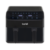 Baridi Dual Zone Air Fryer 8L with 8-in-1 Functions Touch Controls, Easy-Clean, Black - DH172