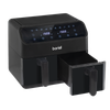 Baridi Dual Zone Air Fryer 8L with 8-in-1 Functions Touch Controls, Easy-Clean, Black - DH172