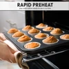 Baridi Integrated Fan-Assisted Electric Oven 60cm 72L Capacity - Black