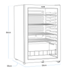 Baridi Under-Counter Drinks/Beer & Wine Fridge 115L Capacity