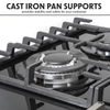 Baridi Gas Hob with 4 Cooking Zones 60cm - Black