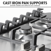 Baridi Gas Hob with 5 Cooking Zones 70cm - Stainless Steel