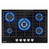 Baridi Gas Hob with 5 Cooking Zones 70cm - Black