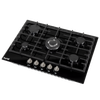 Baridi Gas Hob with 5 Cooking Zones 70cm - Black