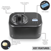 Baridi Automatic Churning Ice Cream Machine 1L Capacity - Black