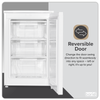 Baridi 55cm Undercounter Freezer with Adjustable Thermostat 85L - White