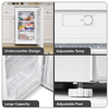 Baridi 55cm Undercounter Freezer with Adjustable Thermostat 85L - White
