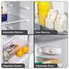 Baridi 70/30 Low Frost Fridge Freezer 157L Capacity - White