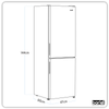 Baridi 70/30 Low Frost Fridge Freezer 157L Capacity - White