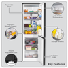 Baridi 47cm 70/30 Fridge Freezer, 157L Capacity Low Frost