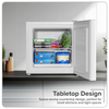 Baridi Mini Tabletop Fridge/Freezer, 31L Capacity - White
