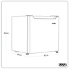 Baridi Mini Tabletop Fridge/Freezer, 31L Capacity - Black