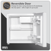 Baridi Tabletop Fridge with Ice Box, 46L Capacity, Adjustable Thermostat - White